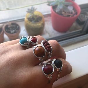 wire wrapped rings handmade